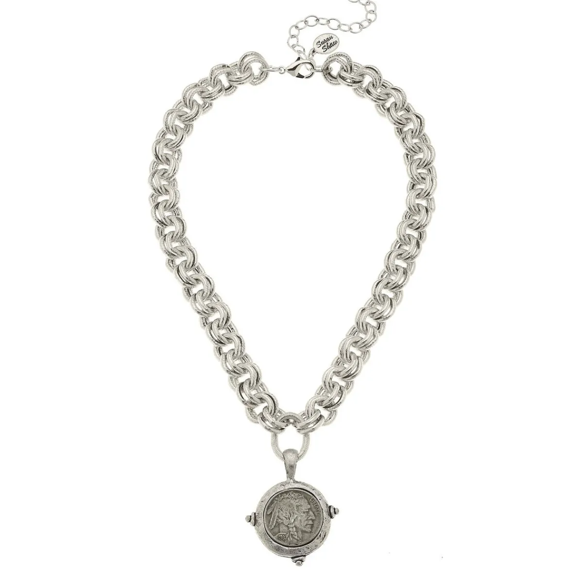 American Indian Head Nickel Necklace|Susan Shaw New
