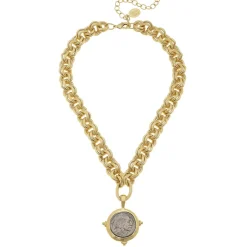 American Indian Head Nickel Necklace|Susan Shaw New