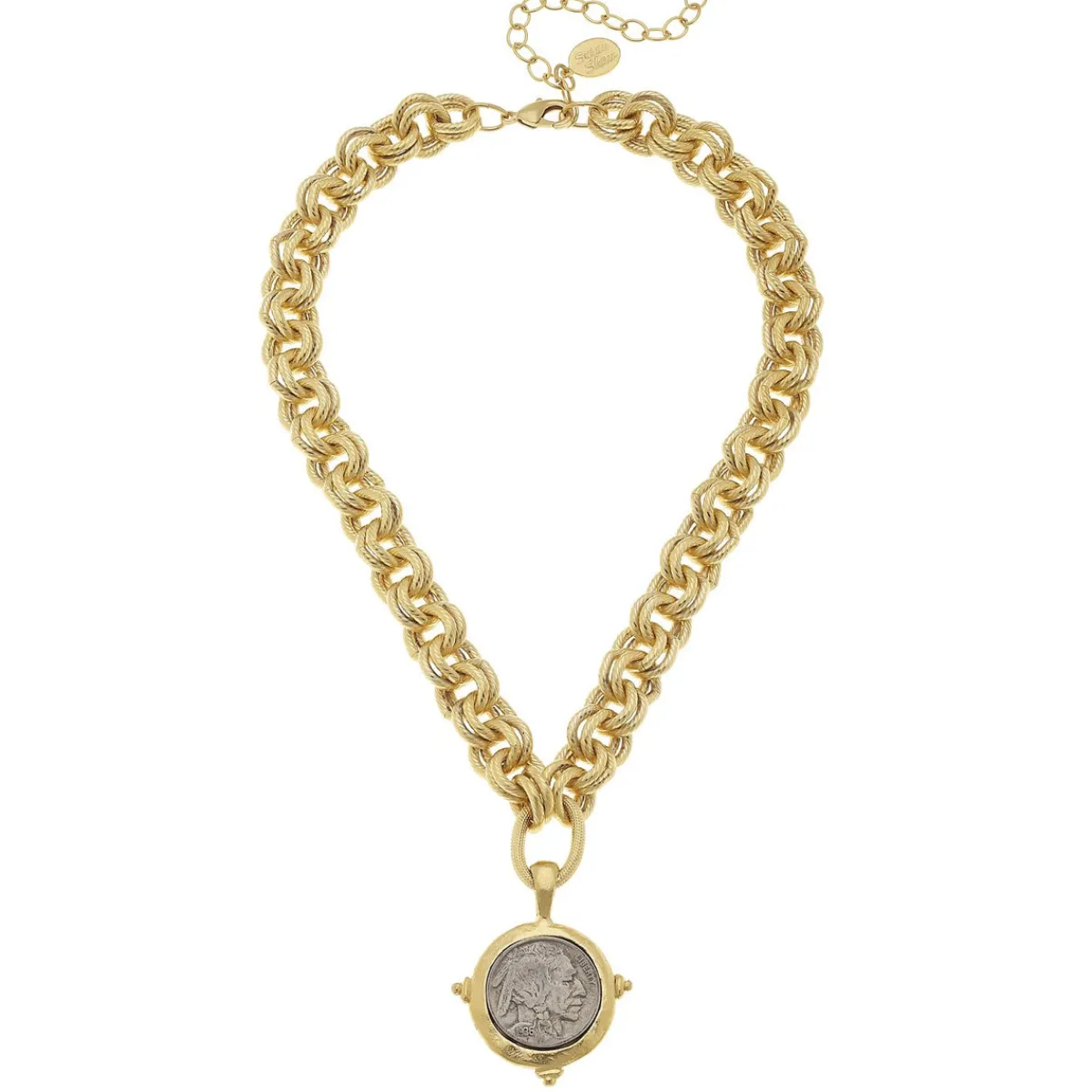 American Indian Head Nickel Necklace|Susan Shaw New