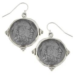 American Indian Nickel Earrings|Susan Shaw