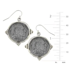 American Indian Nickel Earrings|Susan Shaw
