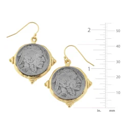 American Indian Nickel Earrings|Susan Shaw