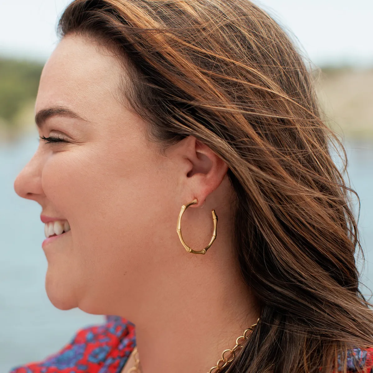 Bamboo Hoops|Susan Shaw Discount