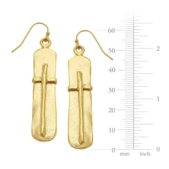 Bar Cross Earrings|Susan Shaw