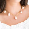 Baroque Pearl Paperclip Necklace|Susan Shaw Clearance