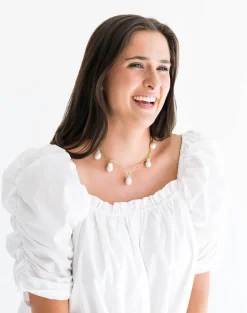 Baroque Pearl Paperclip Necklace|Susan Shaw Clearance