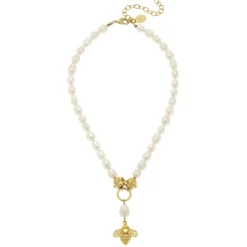 Bee Drop Pearl Necklace|Susan Shaw Online