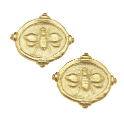 Bee Intaglio Studs|Susan Shaw New