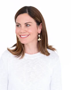 Bee + Pearl Wire Drop Earrings|Susan Shaw Sale