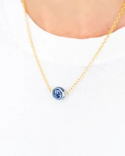 Blue & White Allie Bead Necklace|Susan Shaw New