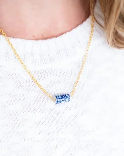 Blue & White Allie Spool Necklace|Susan Shaw Outlet