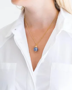 Blue & White Dainty Necklace|Susan Shaw Sale
