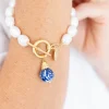 Blue & White Pearl Bracelet|Susan Shaw Clearance
