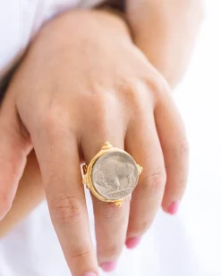 Buffalo Nickel Ring|Susan Shaw Outlet