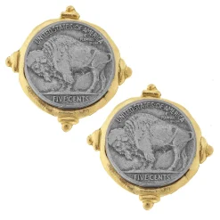Buffalo Nickel Studs|Susan Shaw Clearance