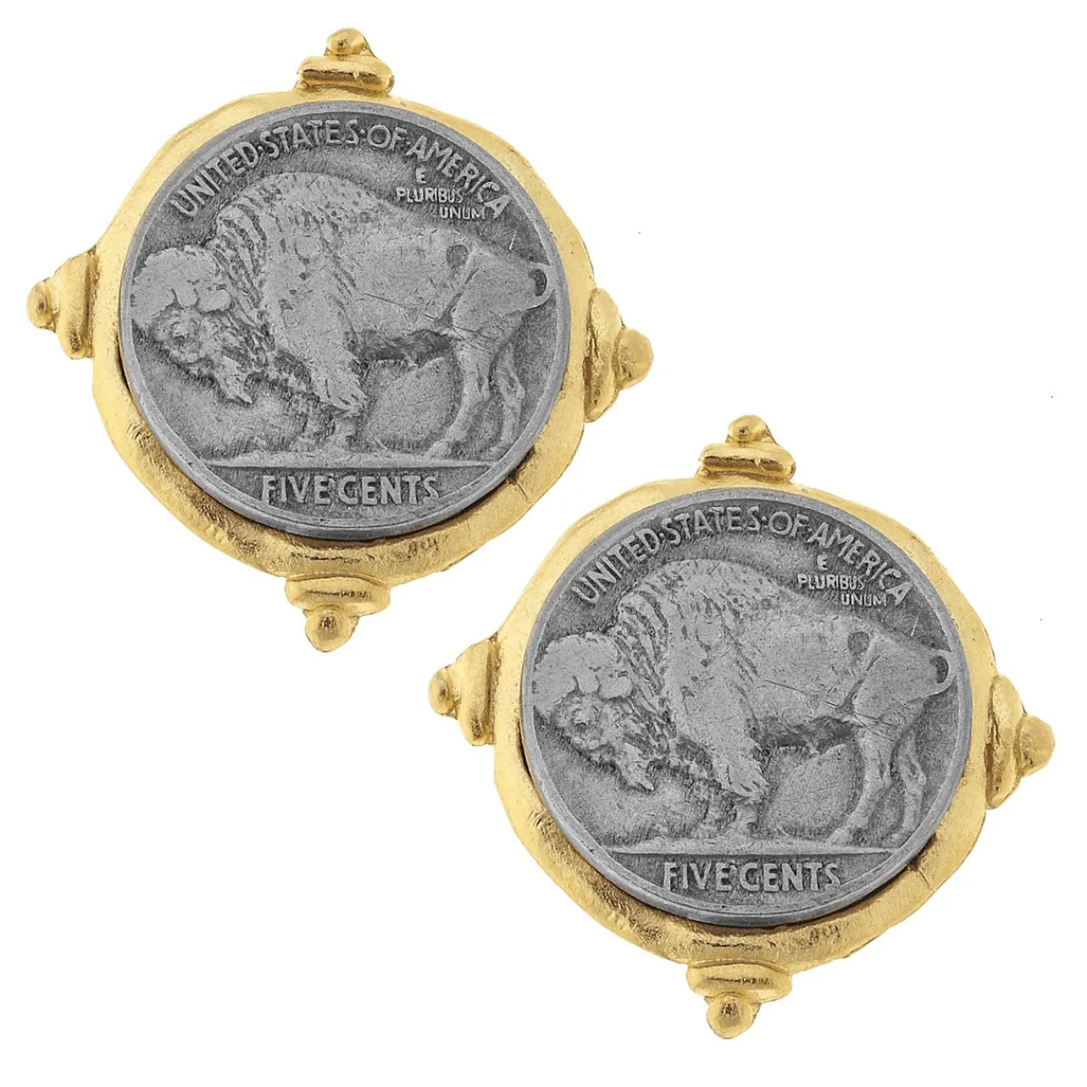 Buffalo Nickel Studs|Susan Shaw Clearance