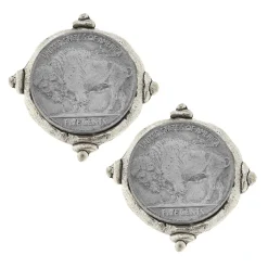 Buffalo Nickel Studs|Susan Shaw Clearance