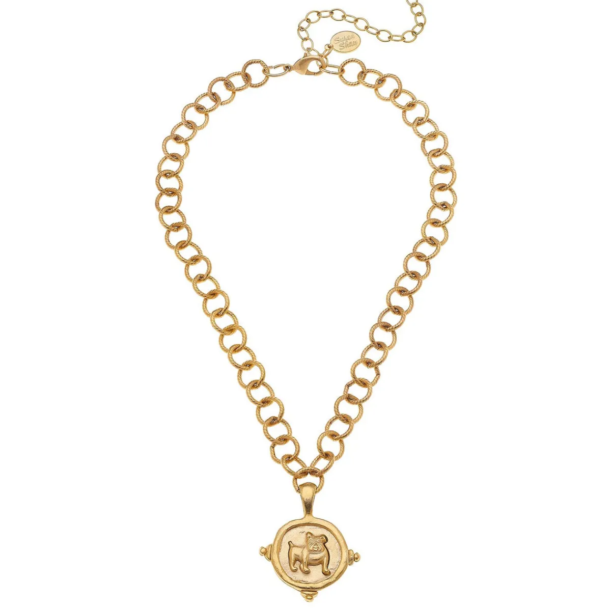 Bulldog Intaglio Necklace|Susan Shaw Best