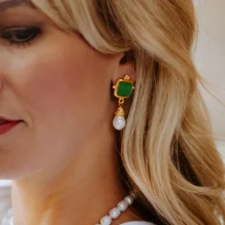 Charlotte Pearl Drop Earrings|Susan Shaw Clearance