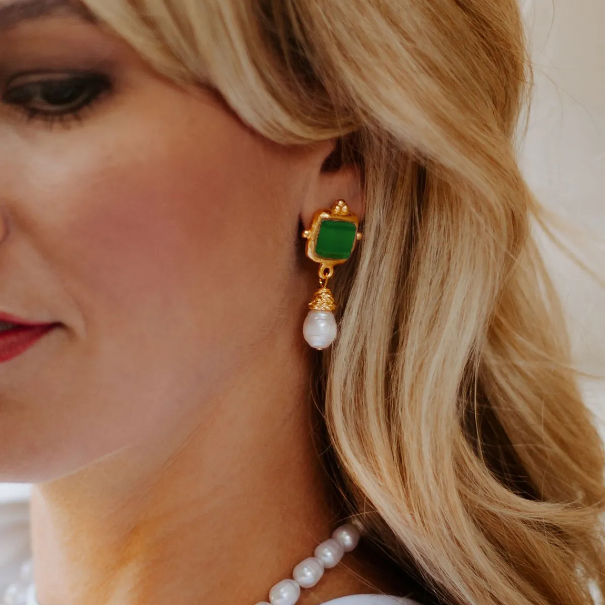 Charlotte Pearl Drop Earrings|Susan Shaw Clearance