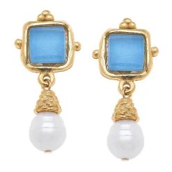 Charlotte Pearl Drop Earrings|Susan Shaw Clearance