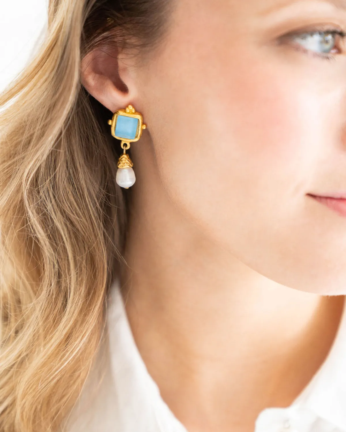 Charlotte Pearl Drop Earrings|Susan Shaw Clearance