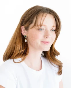 Charlotte Pearl Drop Earrings|Susan Shaw Clearance