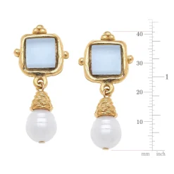 Charlotte Pearl Drop Earrings|Susan Shaw Clearance