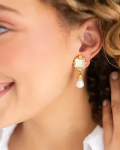 Charlotte Pearl Drop Earrings|Susan Shaw Clearance