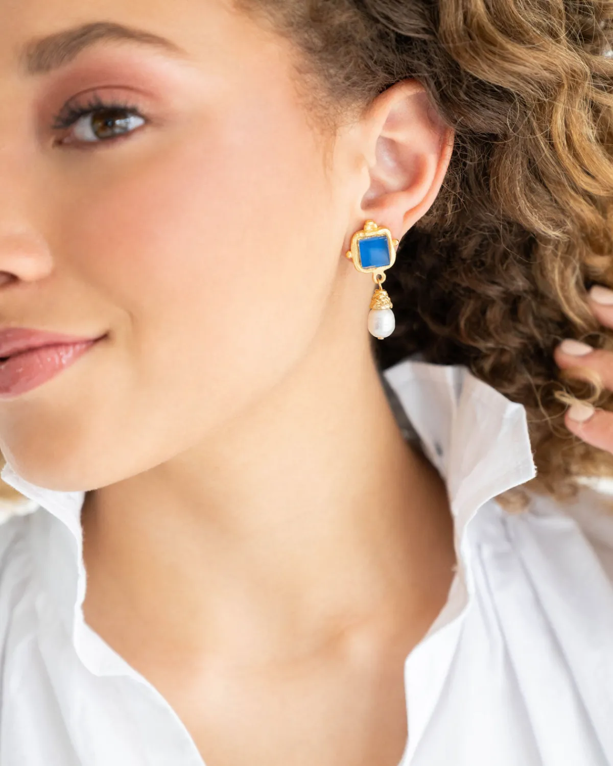 Charlotte Pearl Drop Earrings|Susan Shaw Clearance