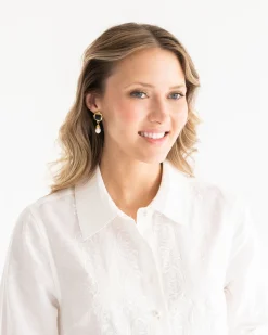 Charlotte Pearl Drop Earrings|Susan Shaw Clearance