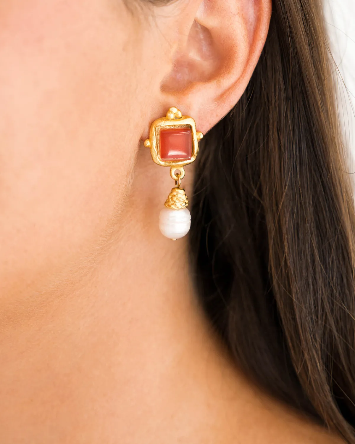 Charlotte Pearl Drop Earrings|Susan Shaw Clearance