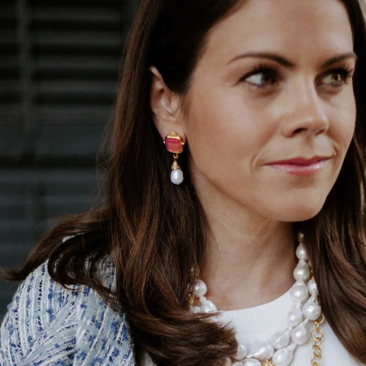 Charlotte Pearl Drop Earrings|Susan Shaw Clearance