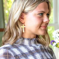 Classic Cross Earrings|Susan Shaw New