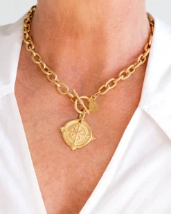 Compass Toggle Necklace|Susan Shaw Hot