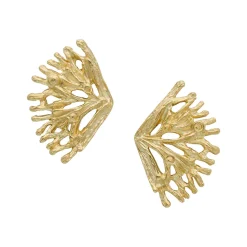 Coral Fan Studs|Susan Shaw New