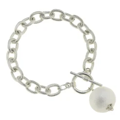 Cotton Pearl Toggle Bracelet|Susan Shaw New