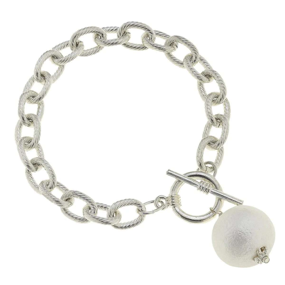 Cotton Pearl Toggle Bracelet|Susan Shaw New