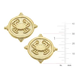 Crab Intaglio Studs|Susan Shaw
