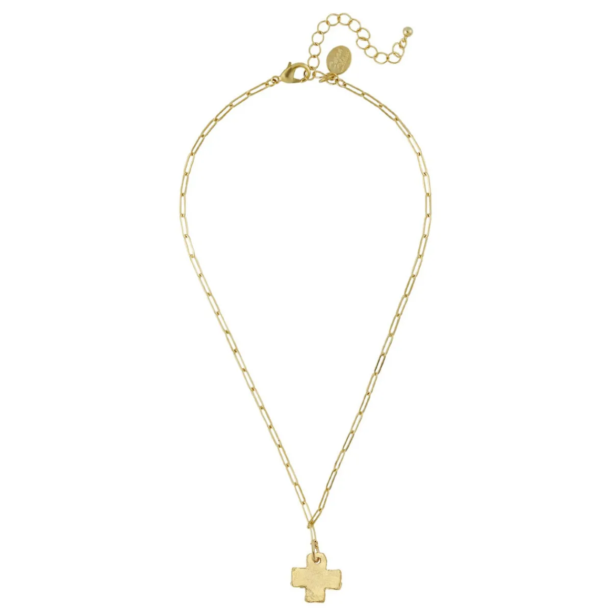 Cross Paperclip Necklace|Susan Shaw Clearance