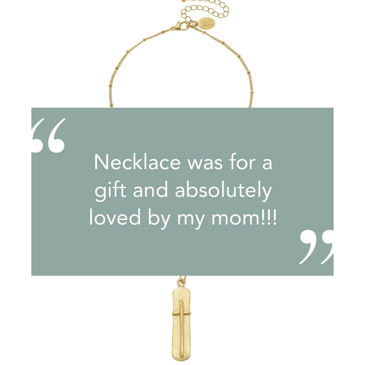 Dainty Bar Cross Necklace|Susan Shaw