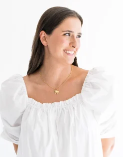 Dainty Bulldog Necklace|Susan Shaw Clearance