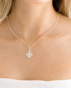 Dainty Jerusalem Cross Necklace|Susan Shaw Hot