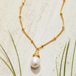 Dainty Pearl Drop Necklace|Susan Shaw