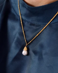 Dainty Pearl Drop Necklace|Susan Shaw