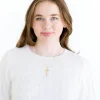 Dainty Tall Cross Necklace|Susan Shaw Online