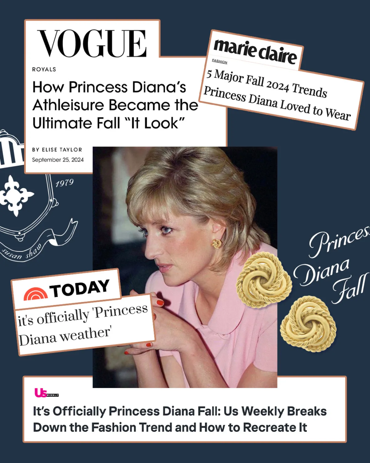 Diana Knot Studs|Susan Shaw Outlet