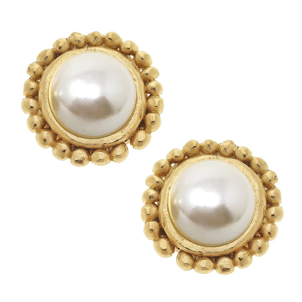 Dotted Pearl Studs|Susan Shaw Outlet