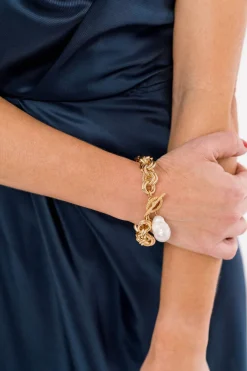Double Link Baroque Pearl Bracelet|Susan Shaw Hot