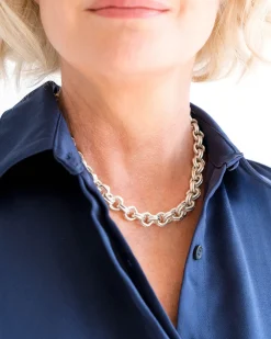 Double Link Chain Necklace|Susan Shaw Clearance